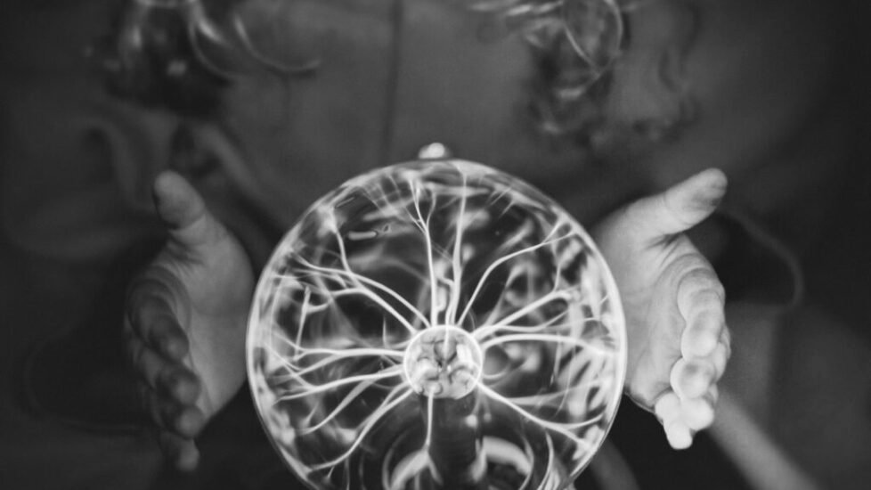 Little fortune teller with a plasma ball